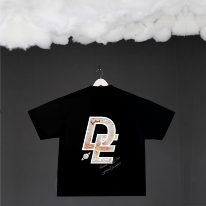 Camiseta Oversize negra de manga corta "Dizzy Elements"