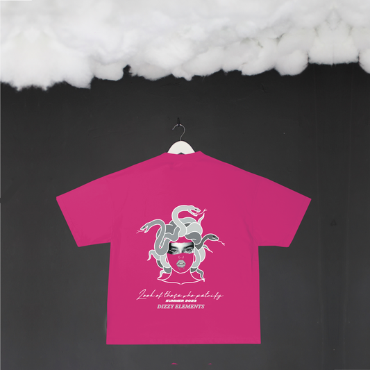 Camiseta Oversize rosa manga corta